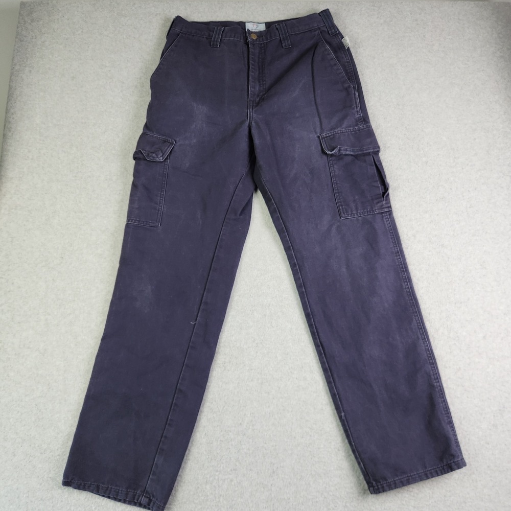Tyndale Cargo Pants Mens 31x32 Navy Blue FR Flame Resistant NFPA 2112‎ CAT 2